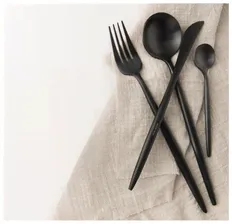 Xiaomi Набор столовых приборов Maison Maxx Stainless Steel Modern Flatware Set 4 предмета black